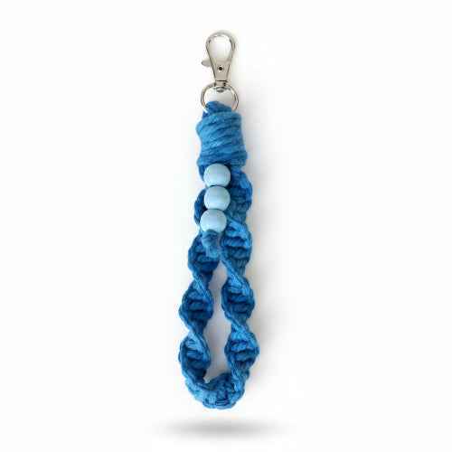 Macrame Wristlet Keychain – Medium