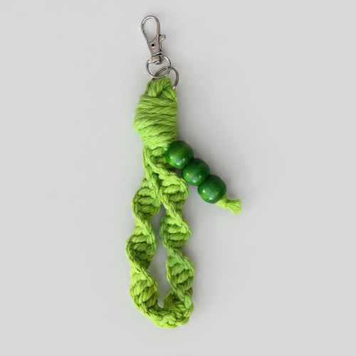 Macrame Wristlet Keychain – Medium