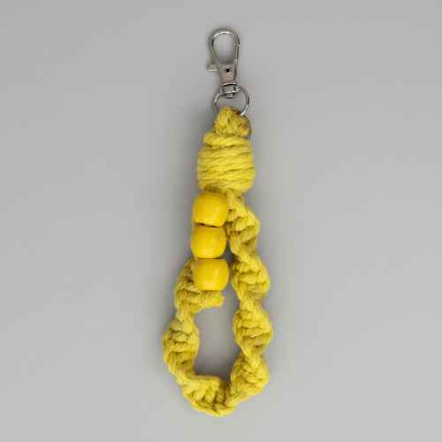 Macrame Wristlet Keychain – Medium
