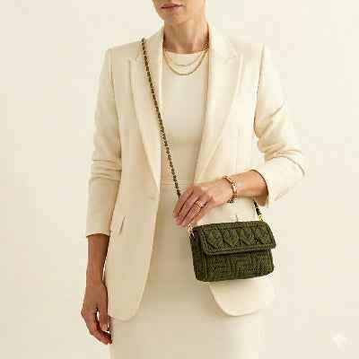 Threadline 06 Olive Milanese Convertible Clutch