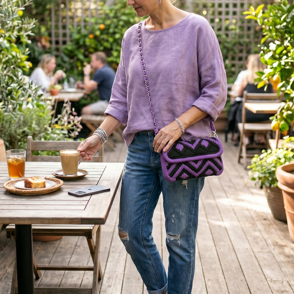 Twisted Threads Au Threadline 10 in Purple Haze, showcasing the vibrant, textured thread used for casual craft projects.